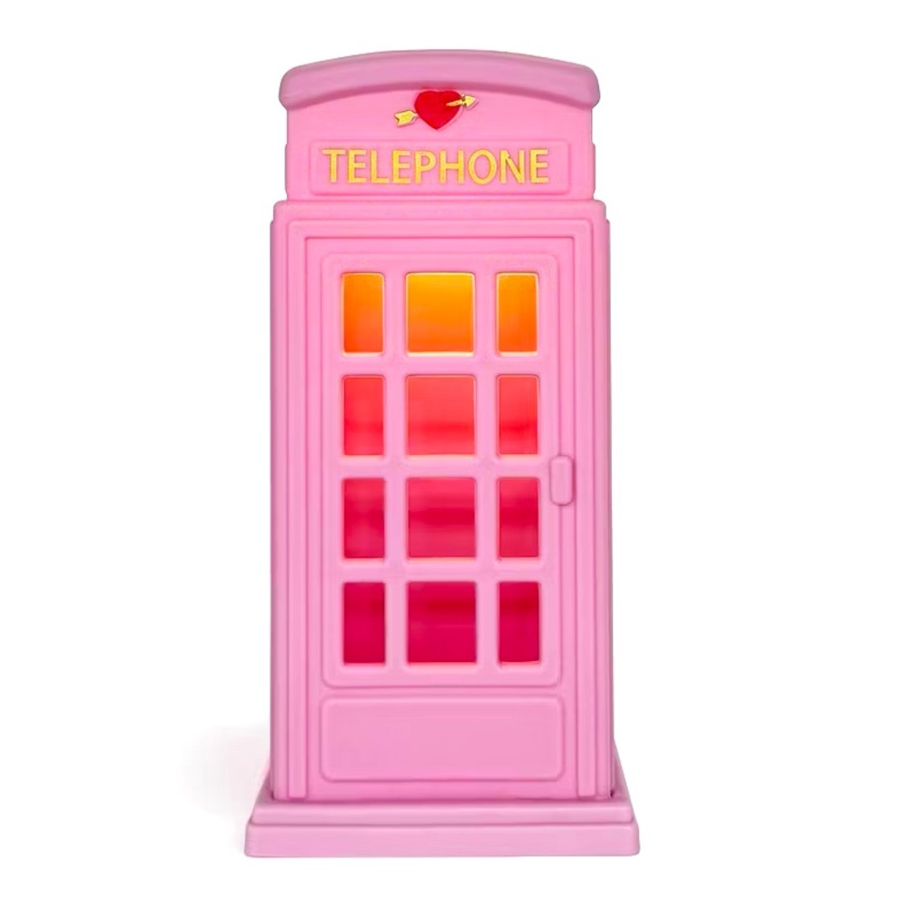 Target Bullseye Valentines Pink Telephone Booth Lights Up Decor New